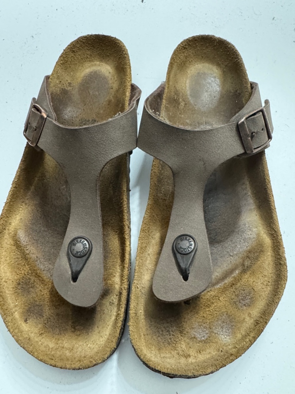 Birkenstock Brown T-strap Toe Post slipper size 41 - Picture 2 of 5